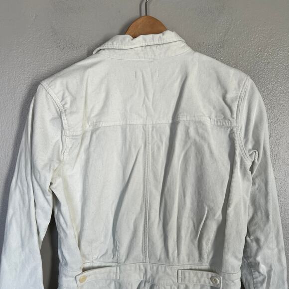 Outerknown Jumpsuit Organic Cotton Corduroy Women's XS White Pockets Coverall - Picture 7 of 14